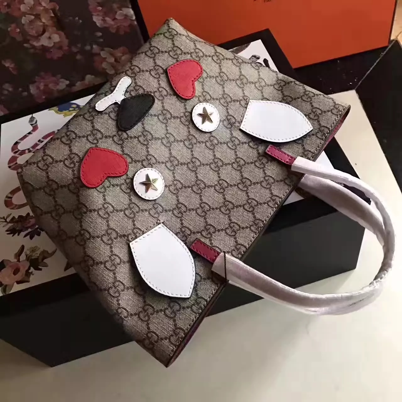 Gucci Children's Rabbit Tote Bags GG Supreme