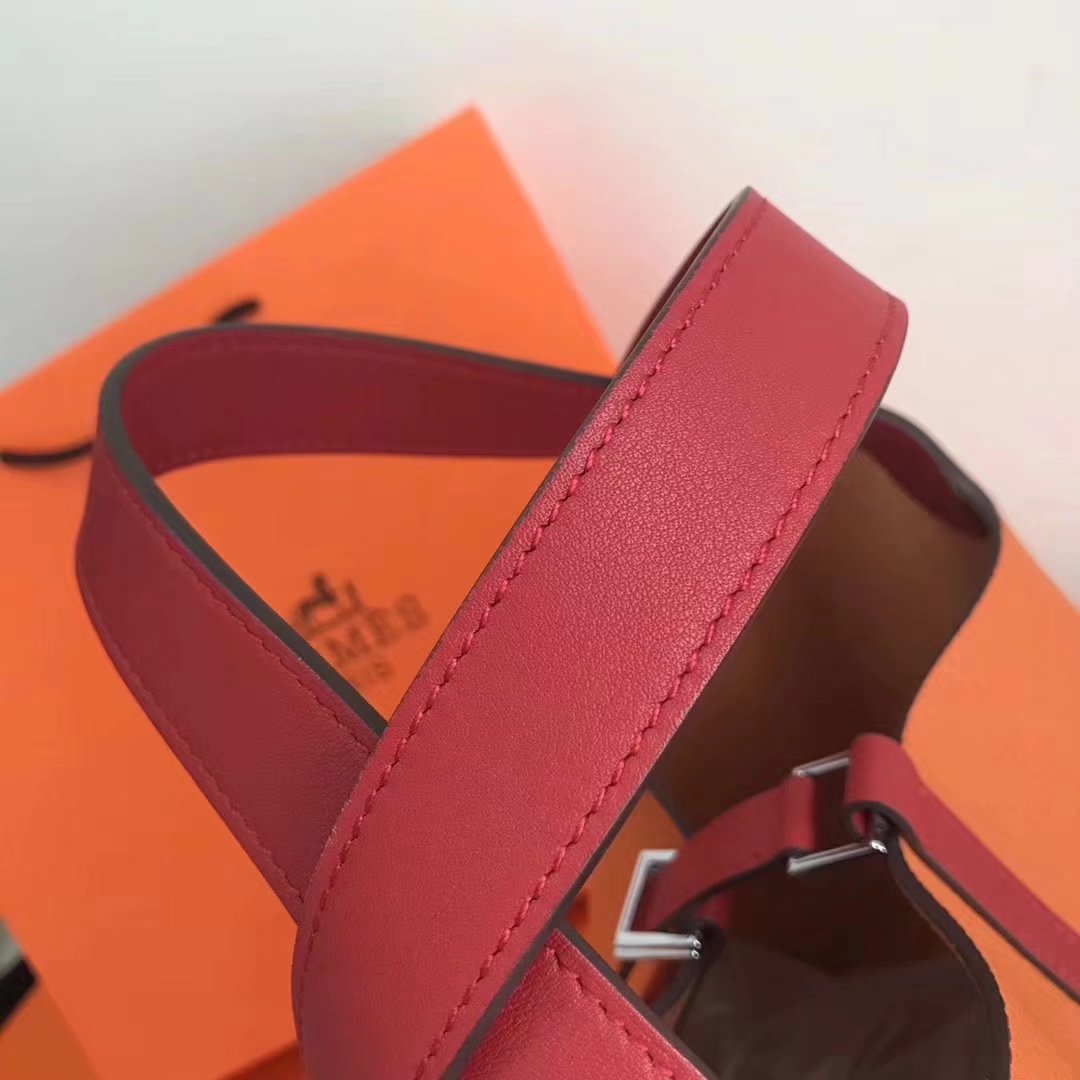 Hermes 20cm Picotin Lock Bag Bi-Color Wide Handle Orange