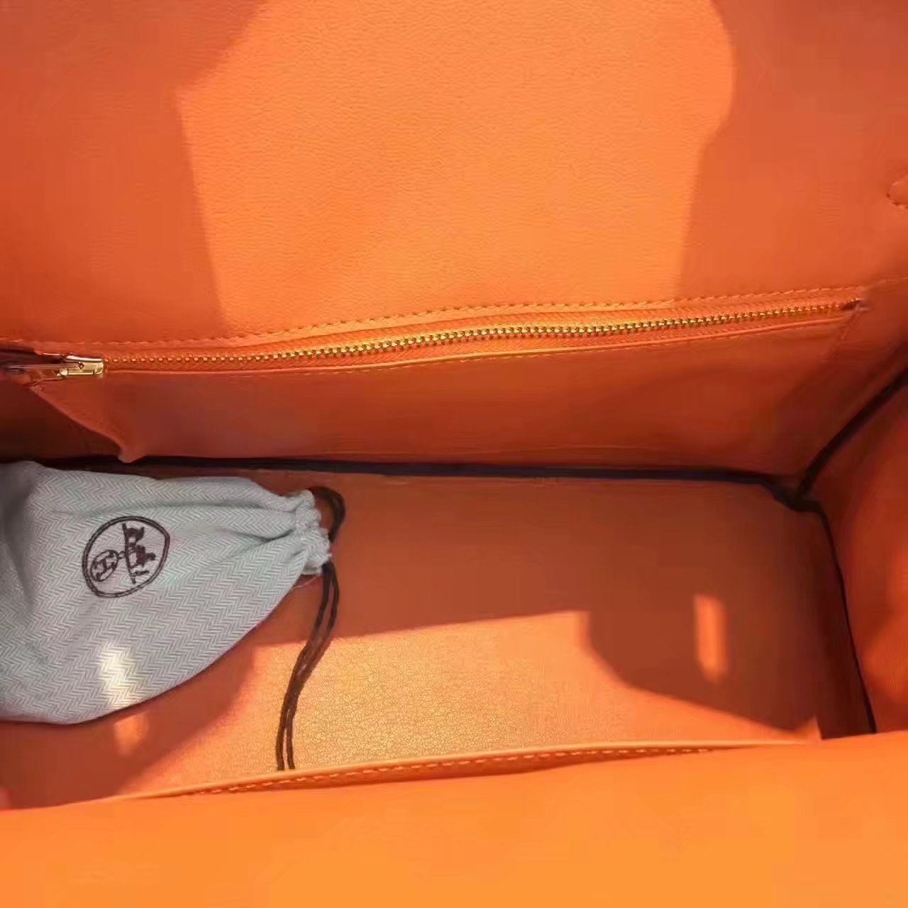 Hermes Birkin 35-30cm Bag Tri-Color Handbag Orange Gold