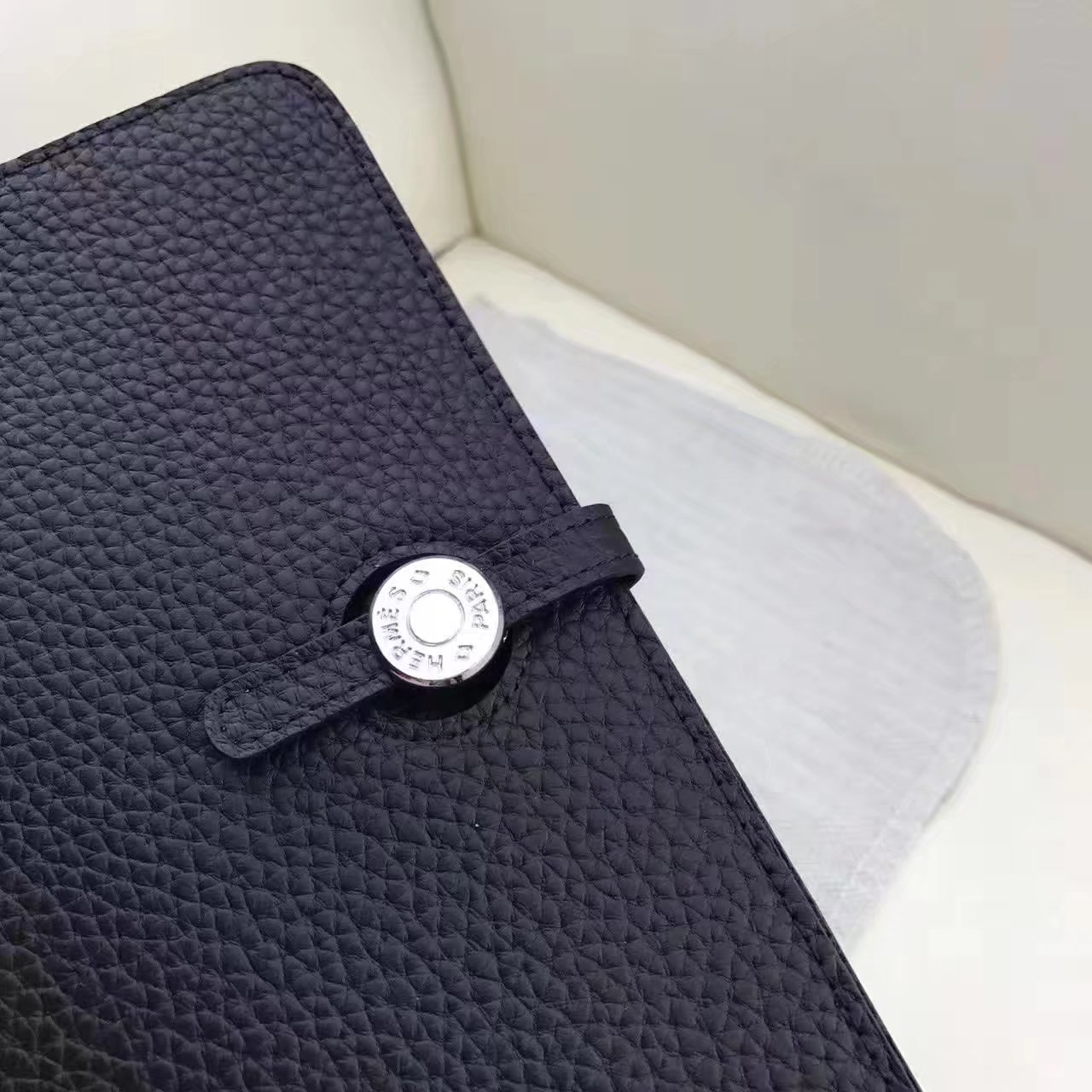 Hermes Dogon Compact Wallet Medium Black