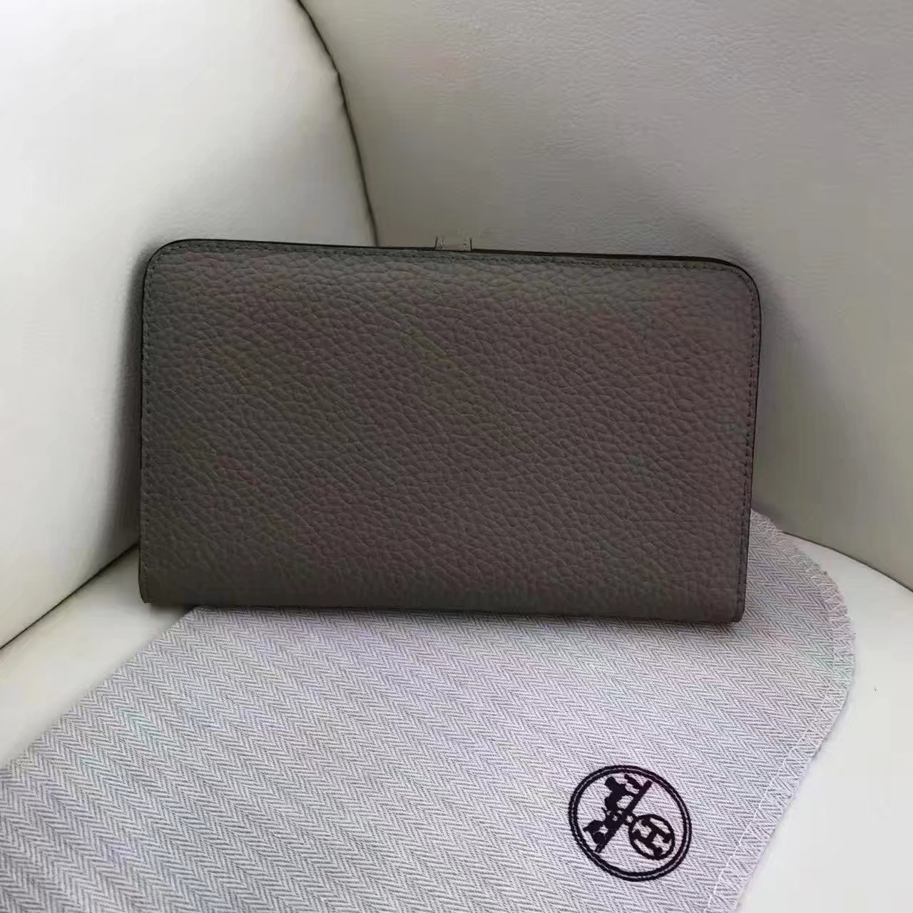 Hermes Dogon Compact Wallet Medium Grey