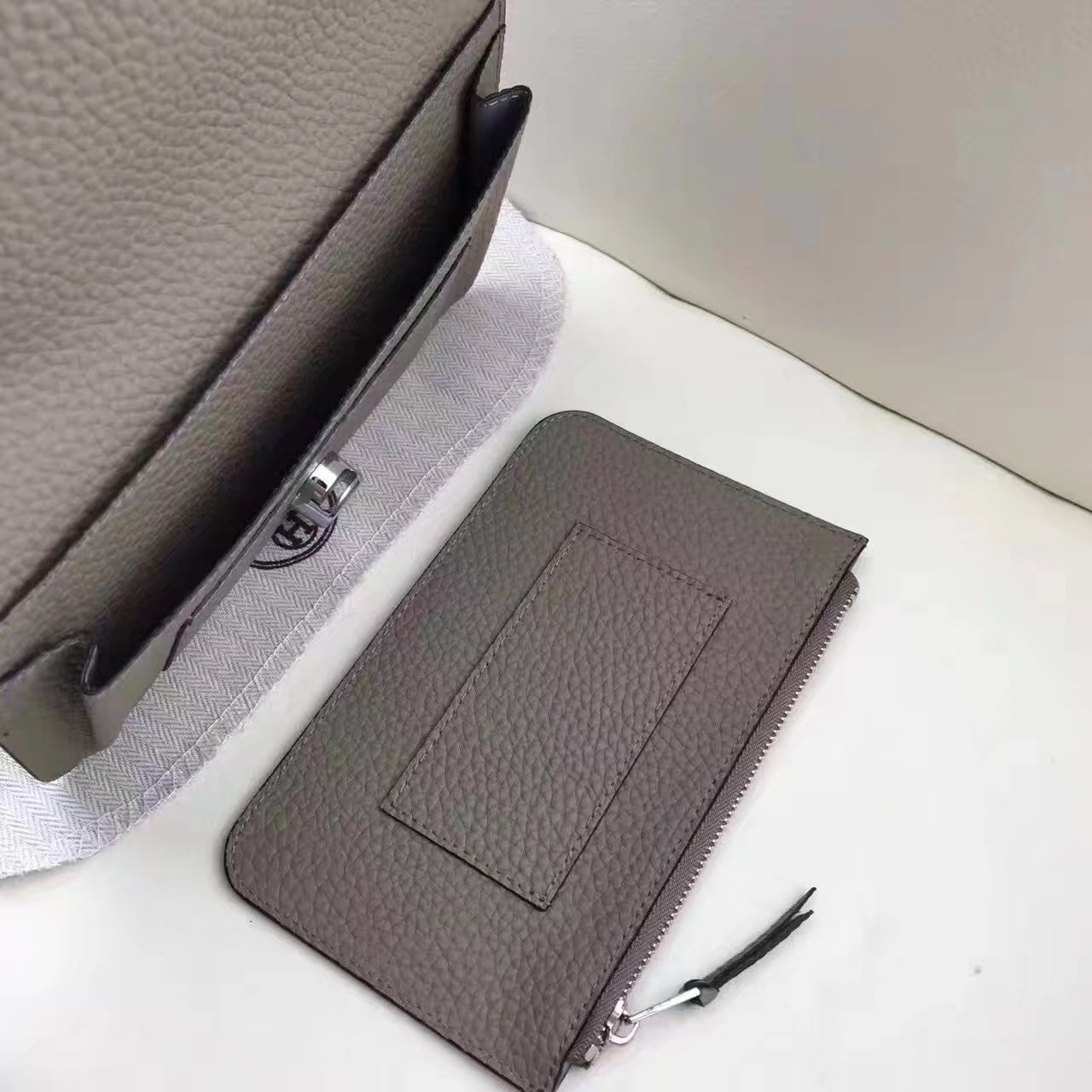 Hermes Dogon Compact Wallet Medium Grey