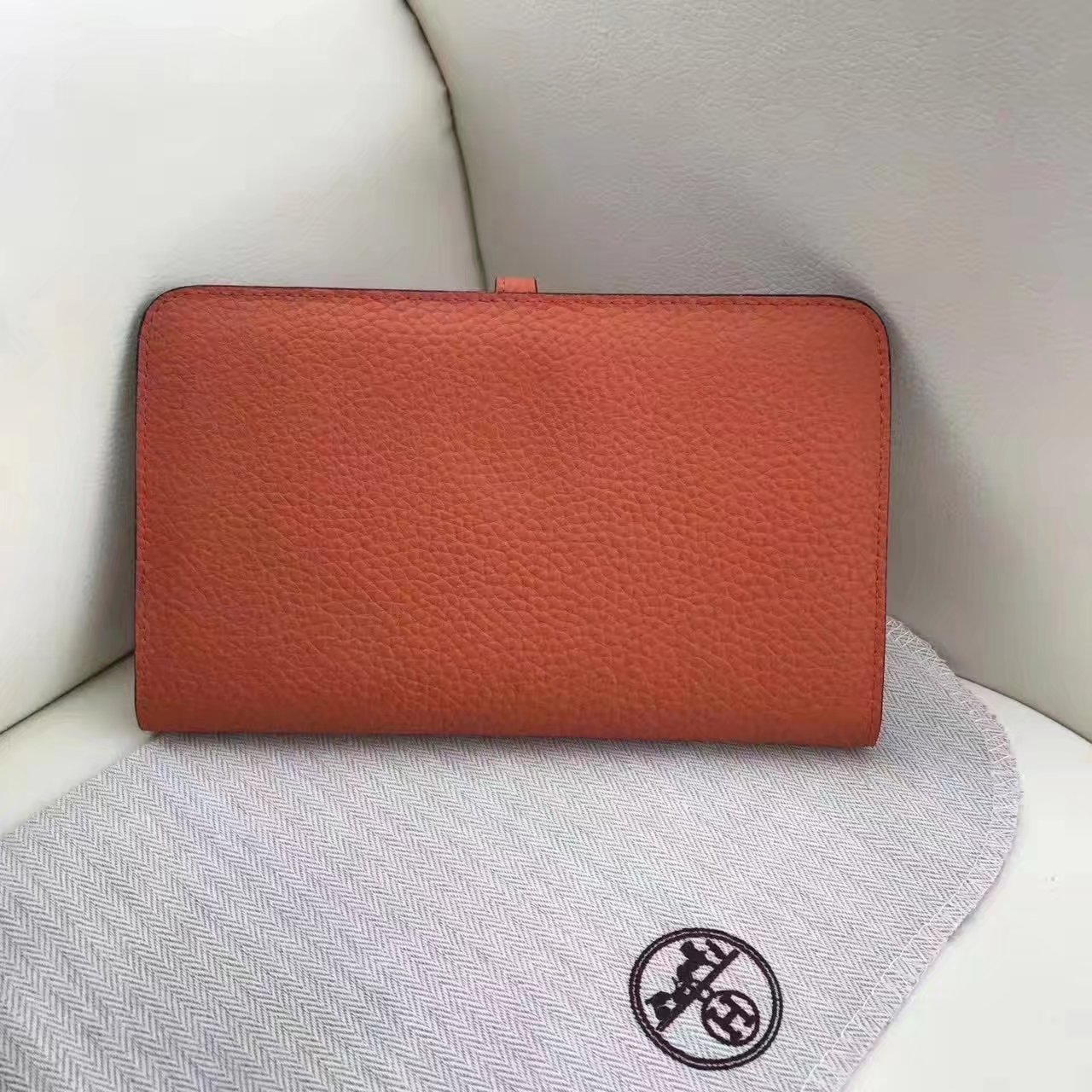 Hermes Dogon Compact Wallet Medium Orange