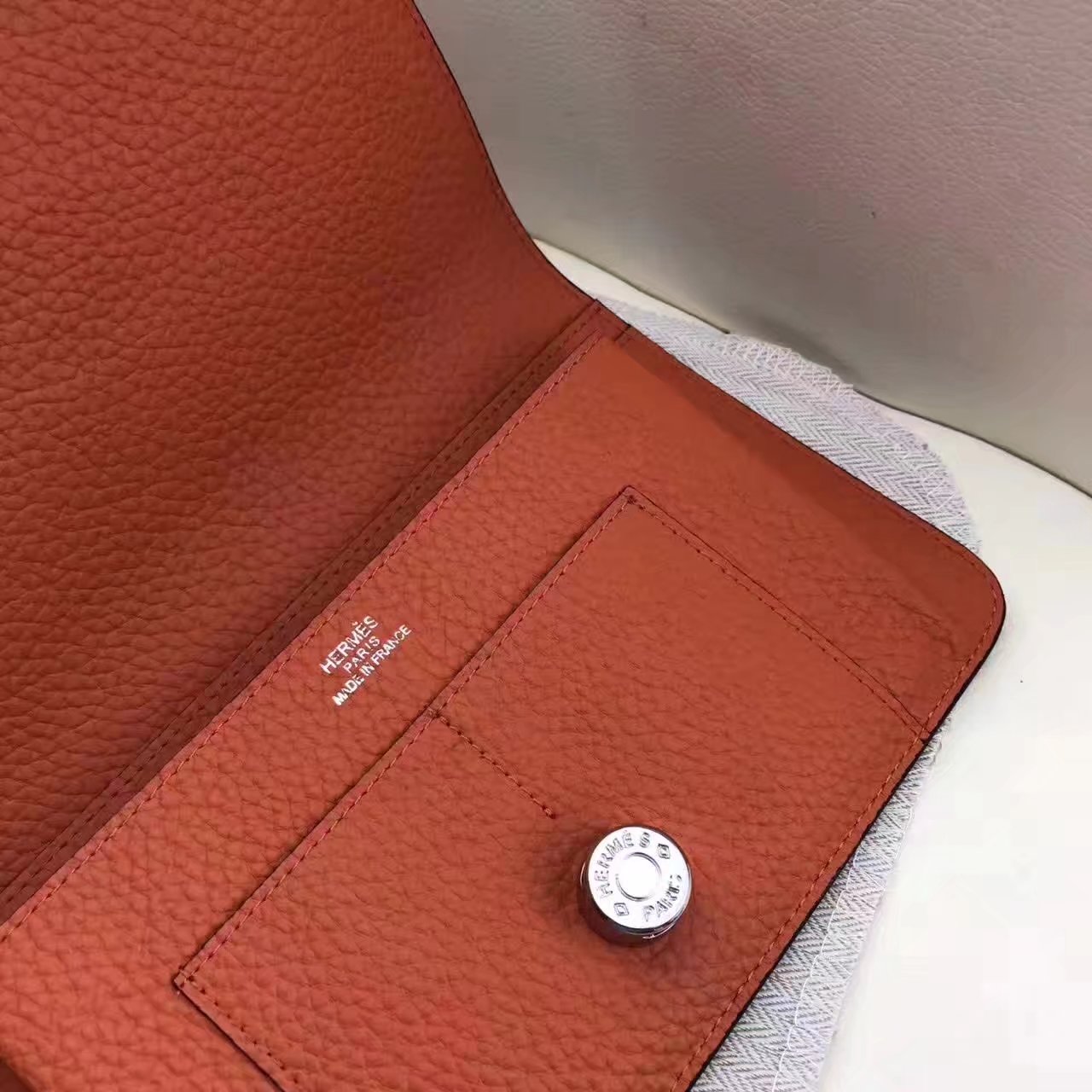 Hermes Dogon Compact Wallet Medium Orange