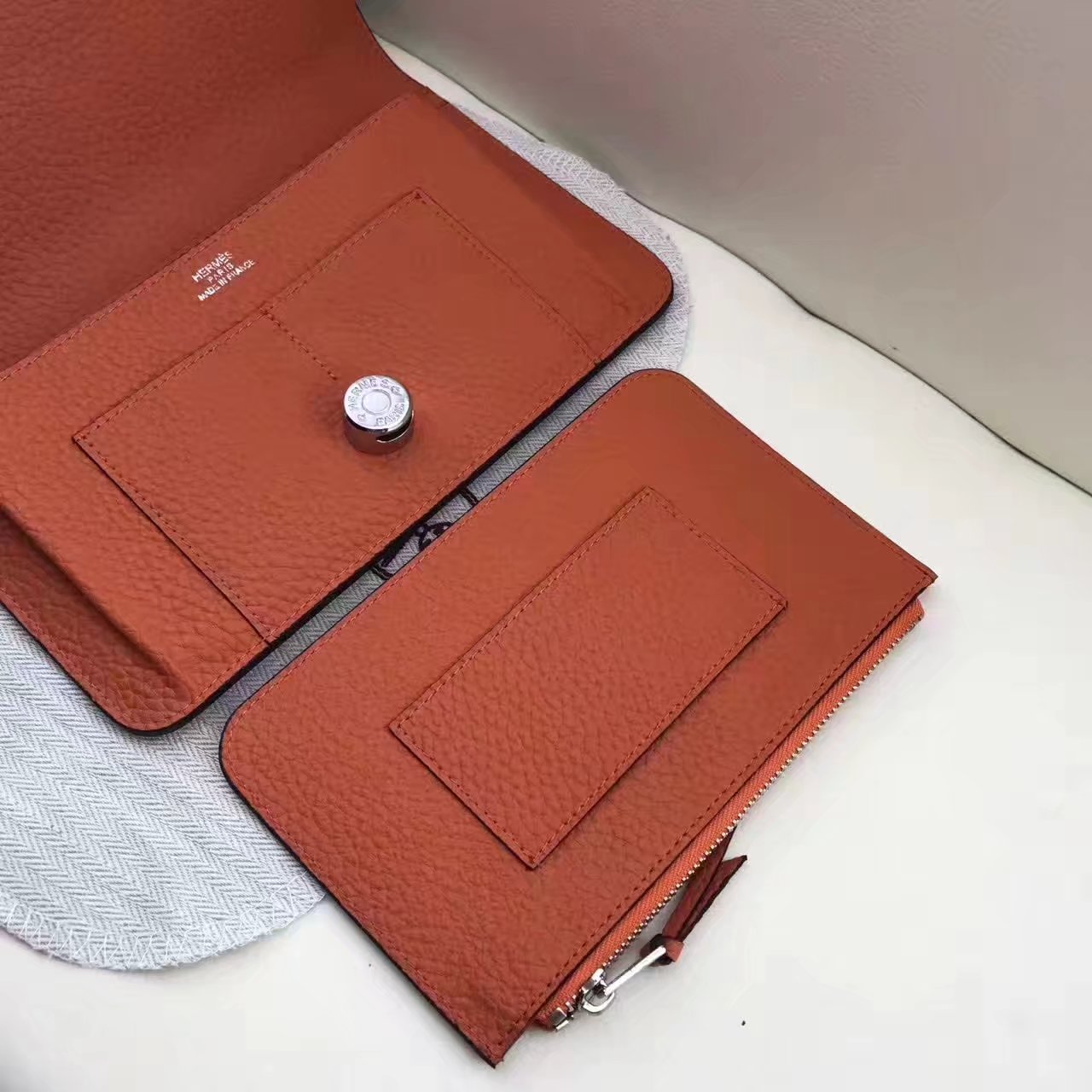 Hermes Dogon Compact Wallet Medium Orange