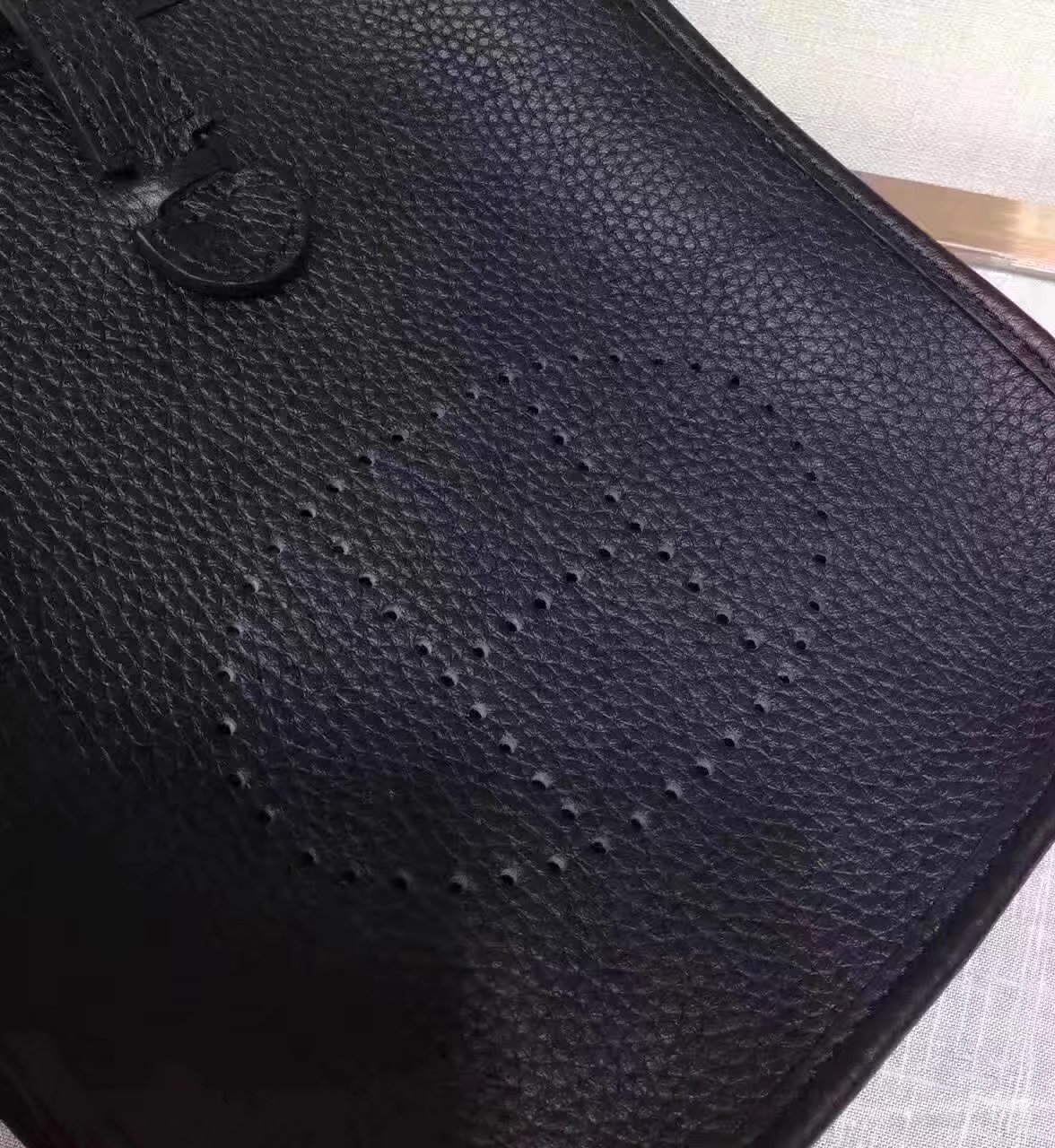 Hermes Evelyne Mini Leather Bag Black