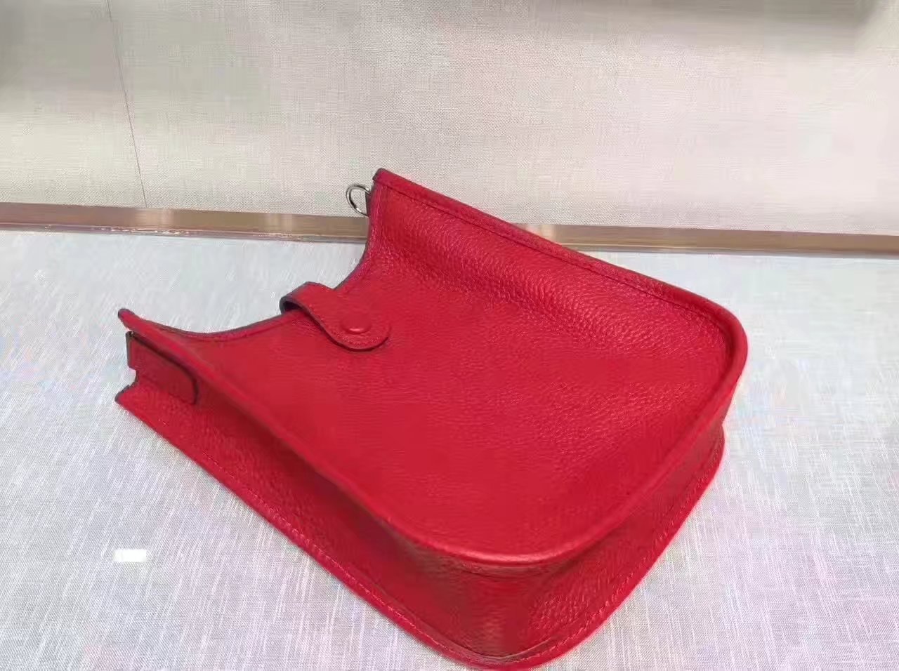 Hermes Evelyne Mini Leather Bag Red