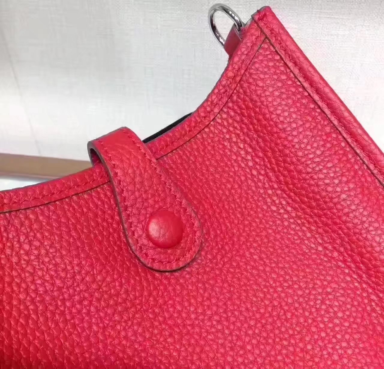 Hermes Evelyne Mini Leather Bag Red