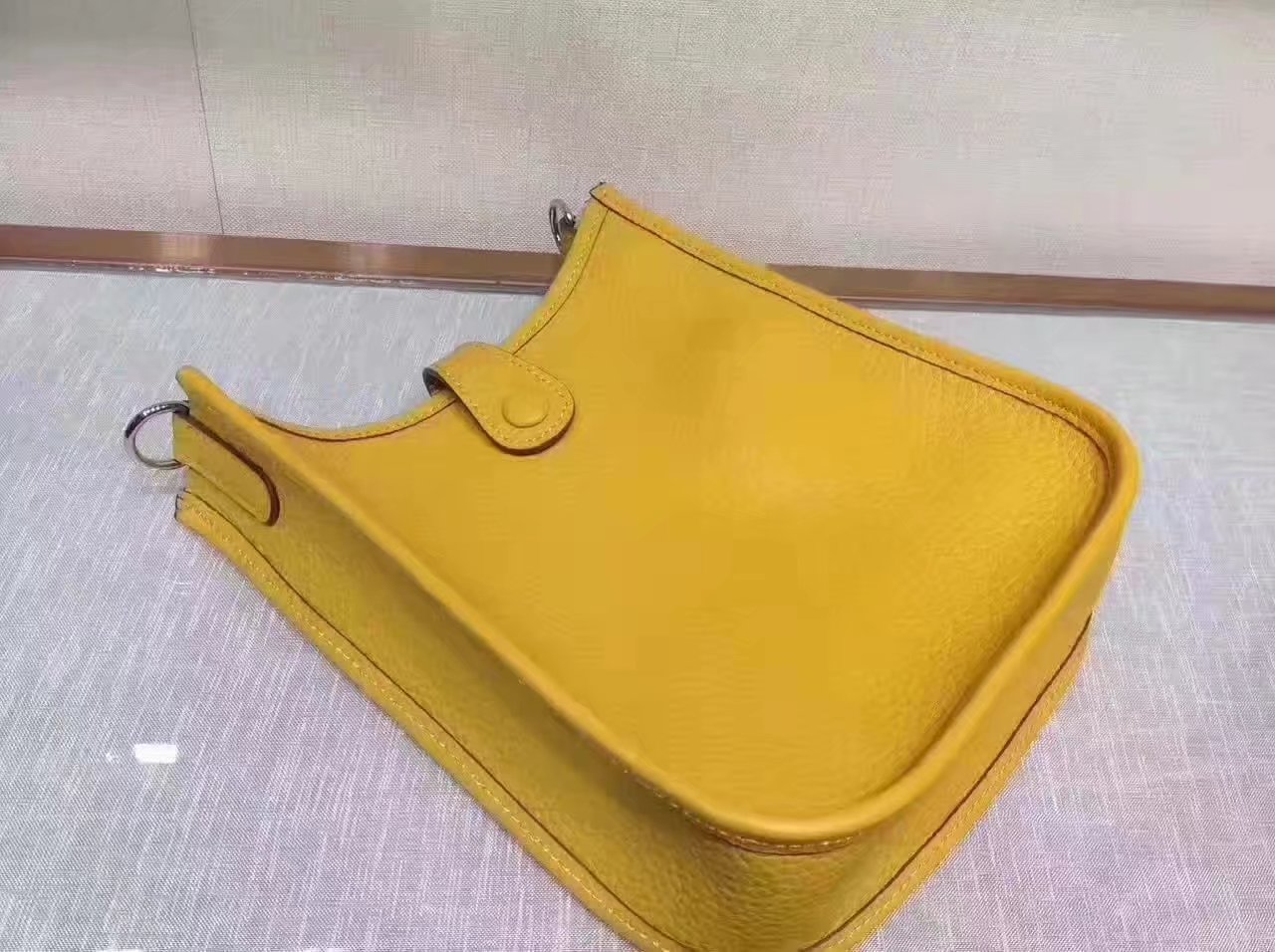 Hermes Evelyne Mini Leather Bag Yellow