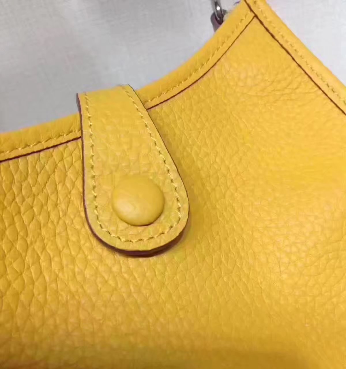 Hermes Evelyne Mini Leather Bag Yellow