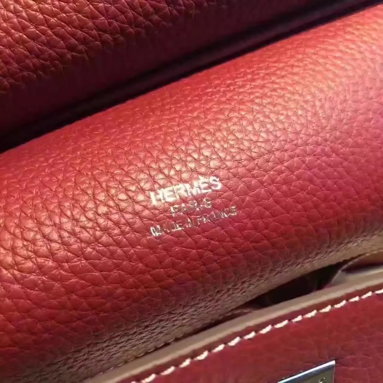 Hermes Jypsiere Leather Shoulder Bag Red