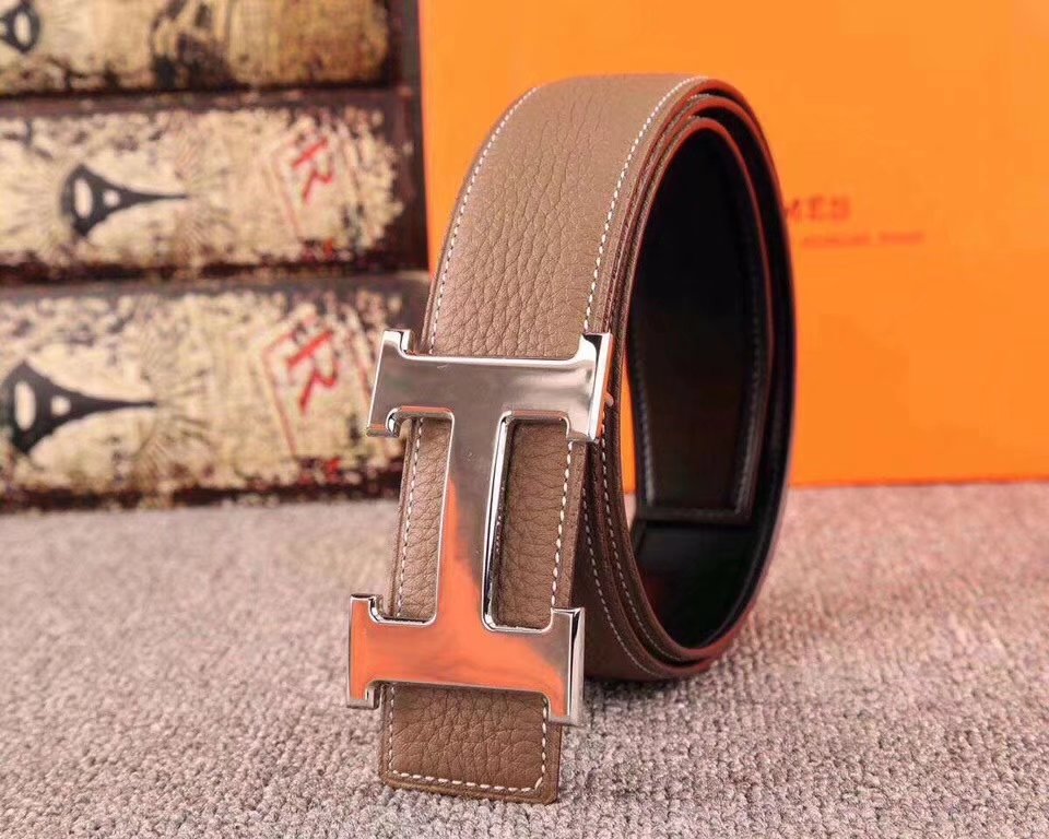 Hermes Leather Reversible Belt 017