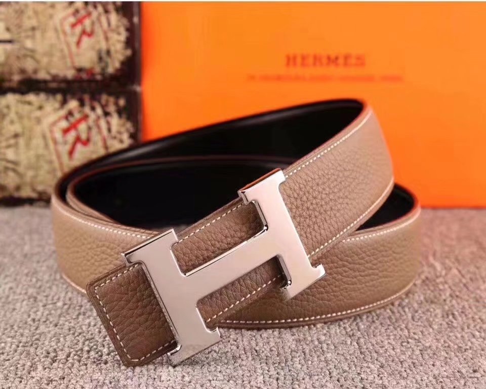 Hermes Leather Reversible Belt 017