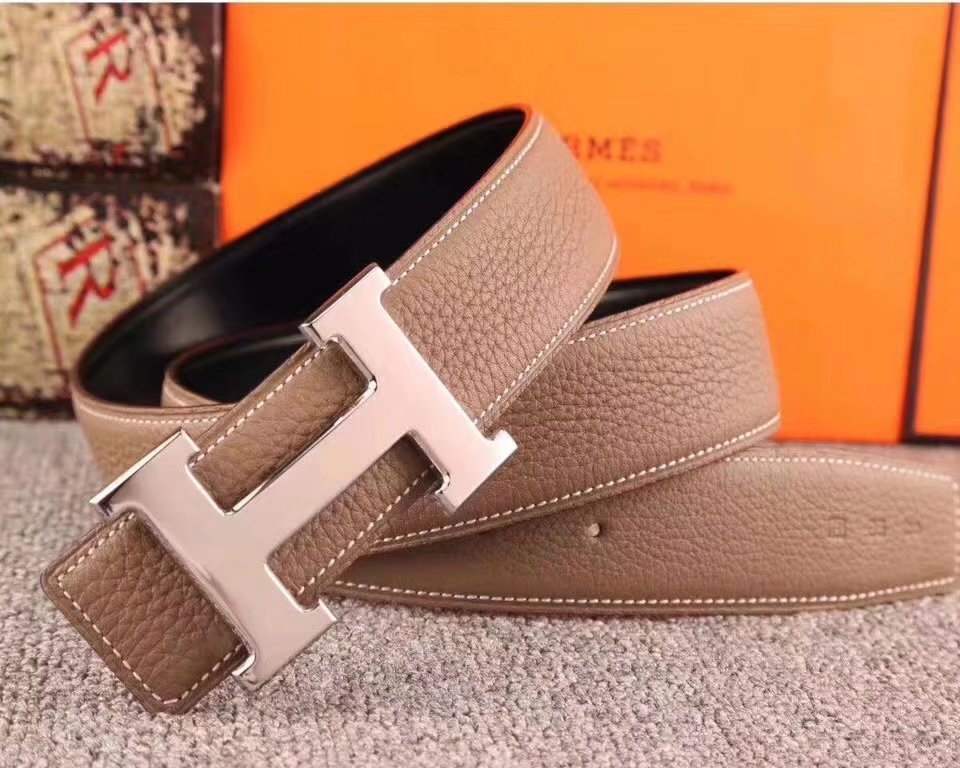 Hermes Leather Reversible Belt 017