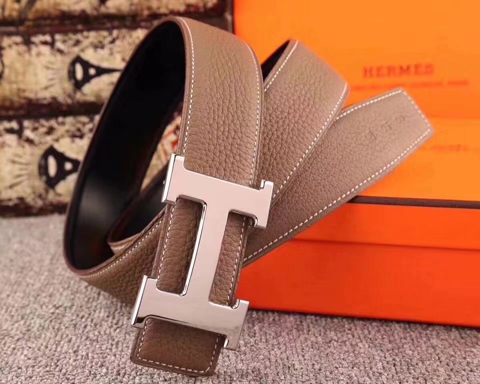 Hermes Leather Reversible Belt 017