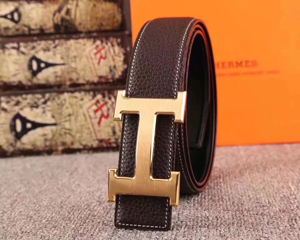 Hermes Leather Reversible Belt 018