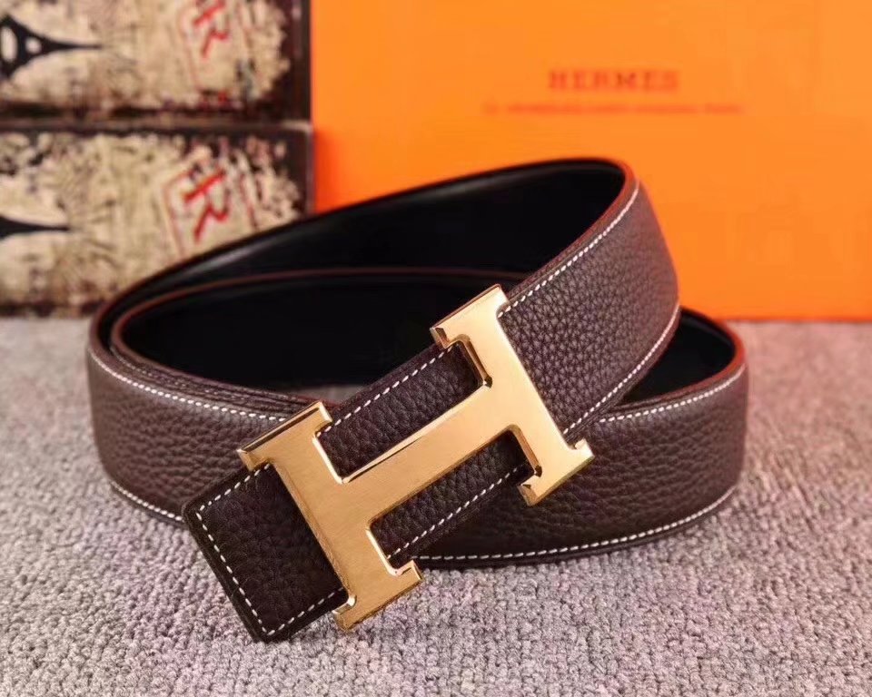 Hermes Leather Reversible Belt 018