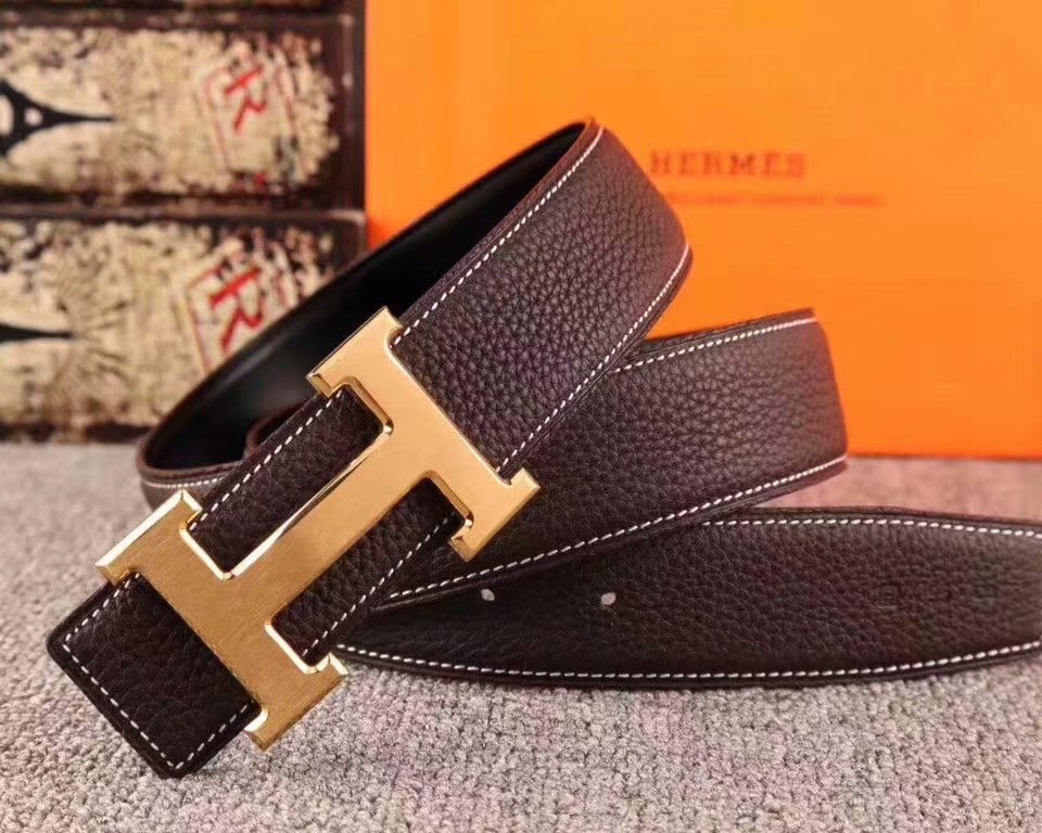 Hermes Leather Reversible Belt 018