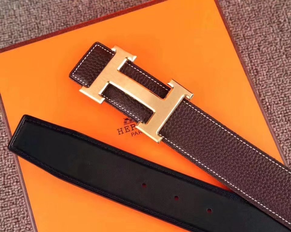 Hermes Leather Reversible Belt 018