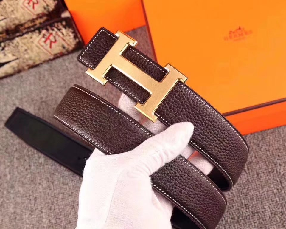 Hermes Leather Reversible Belt 018