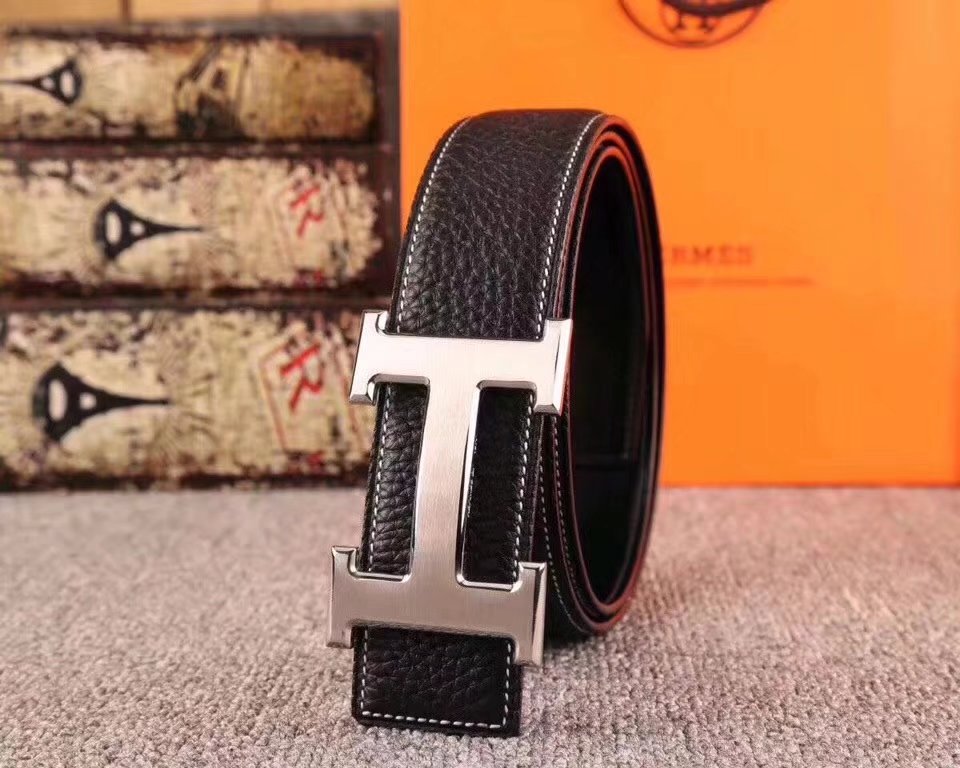 Hermes Leather Reversible Belt 019