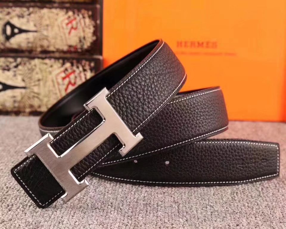 Hermes Leather Reversible Belt 019