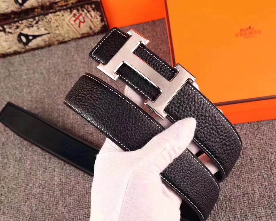 Hermes Leather Reversible Belt 019