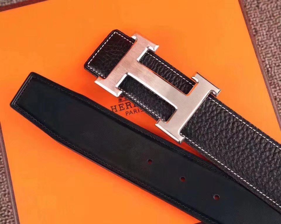 Hermes Leather Reversible Belt 019