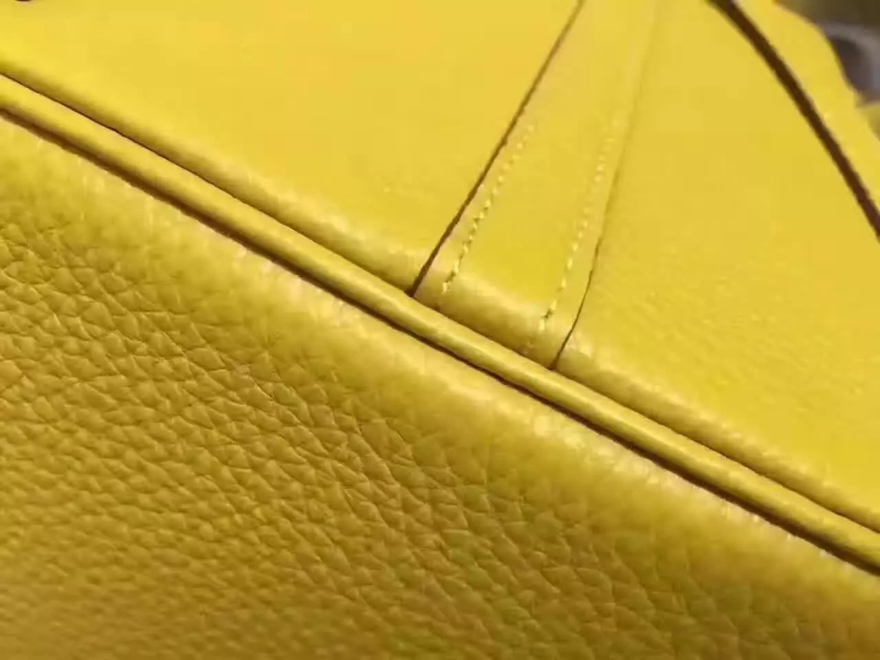 Hermes Picotin Lock Gold Leather Bag Yellow