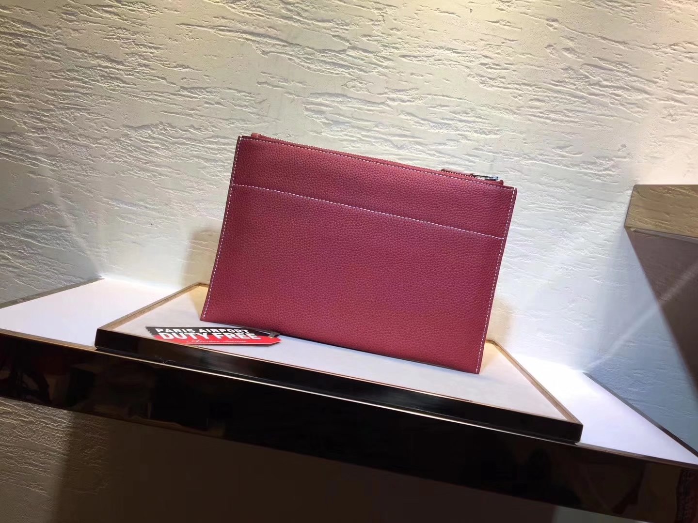 Hermes Togo Leather Women Clutch Bag Red