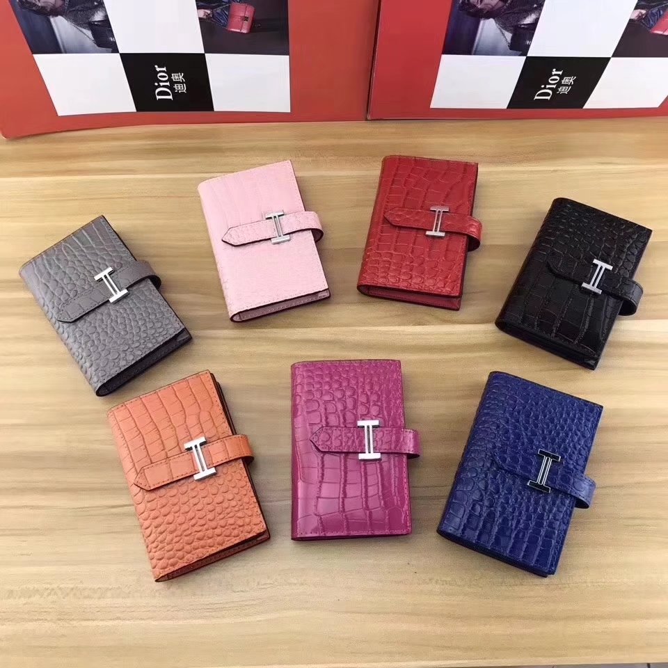 Hermes Women Card Wallet Crocodile Leather More Color