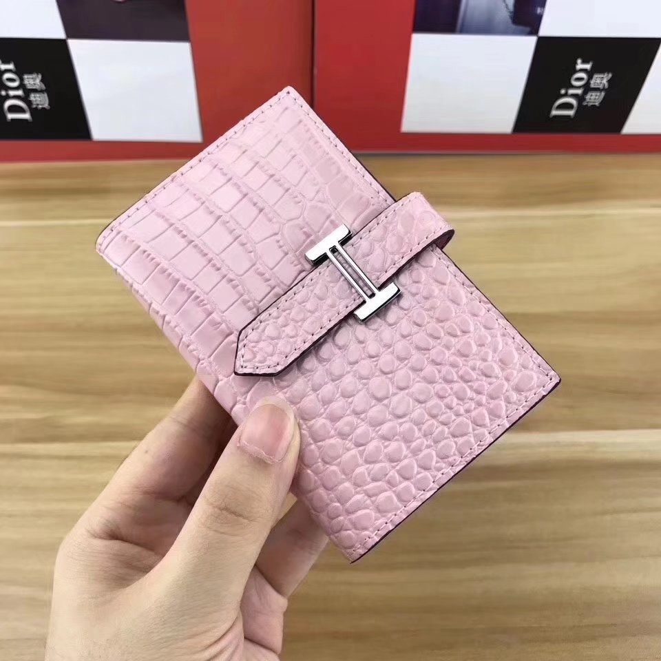 Hermes Women Card Wallet Crocodile Leather More Color