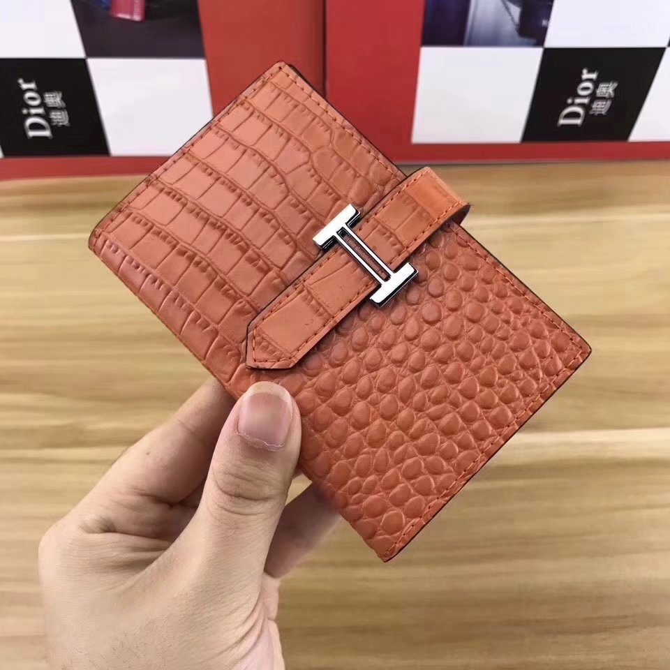 Hermes Women Card Wallet Crocodile Leather More Color