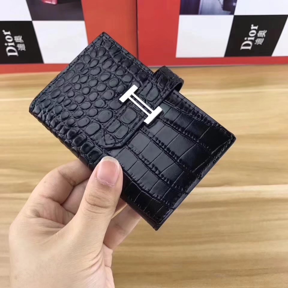 Hermes Women Card Wallet Crocodile Leather More Color