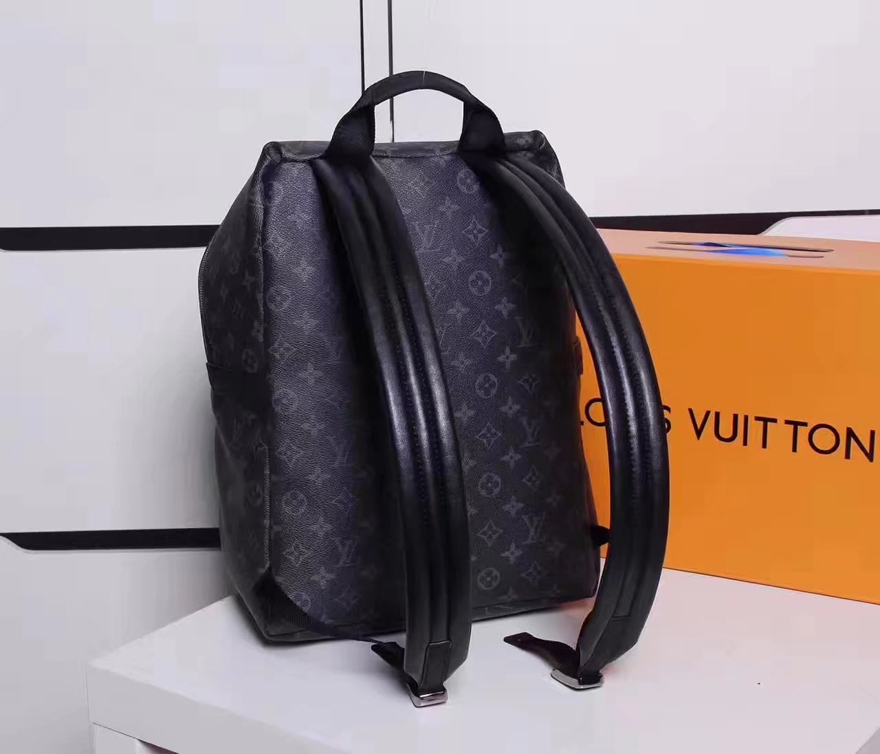 Louis Vuitton 408831 Men Apollo Backpack Monogram Eclipse Canvas