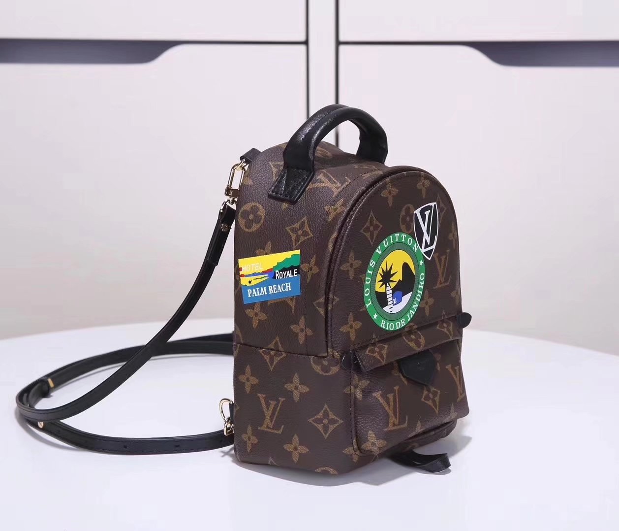 Louis Vuitton 41562 Palm Springs Mini  Backpack Monogram Coated Canvas