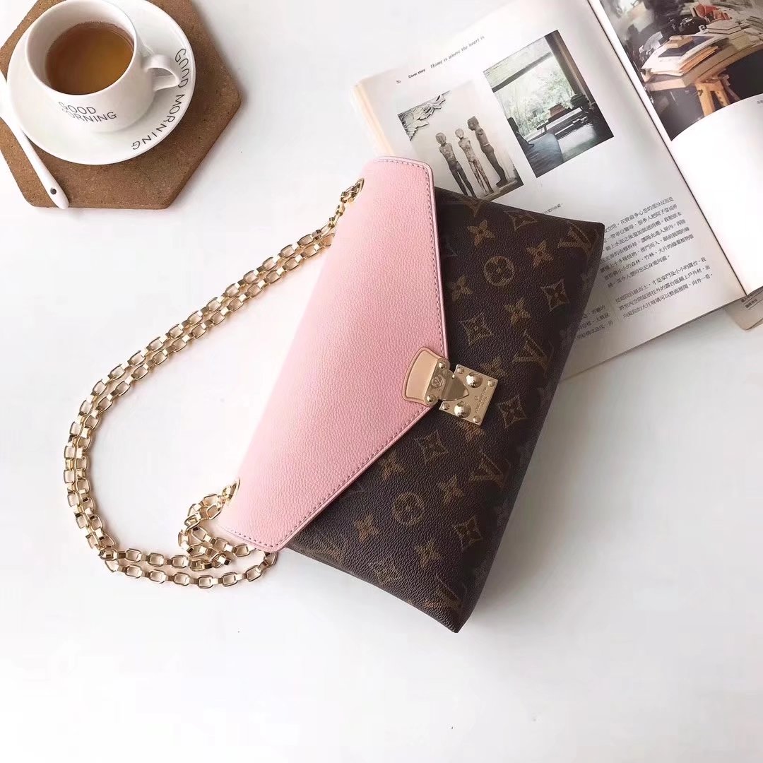 Louis Vuitton M41200 Monogram Pallas Chain Shoulder Bags Pink