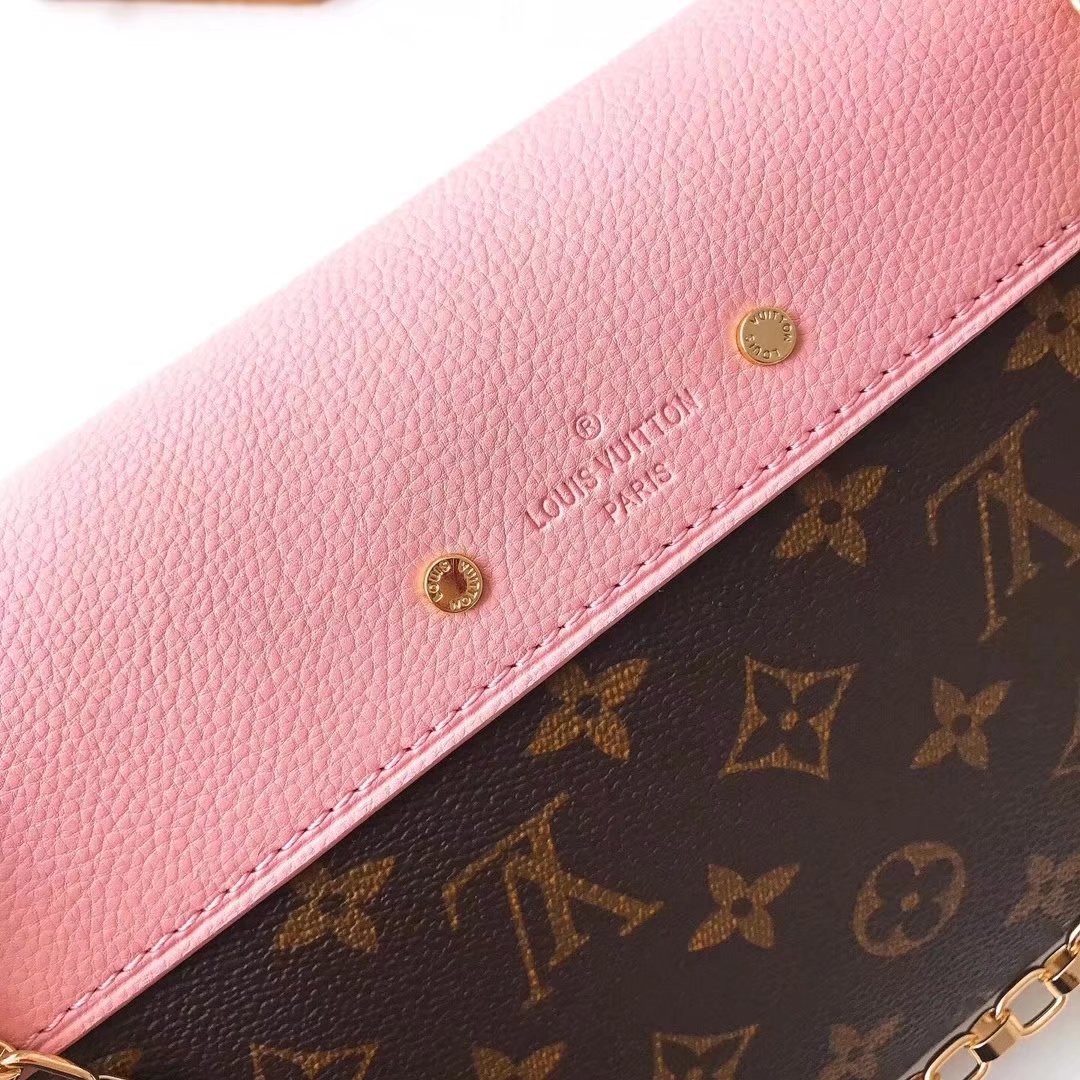 Louis Vuitton M41200 Monogram Pallas Chain Shoulder Bags Pink