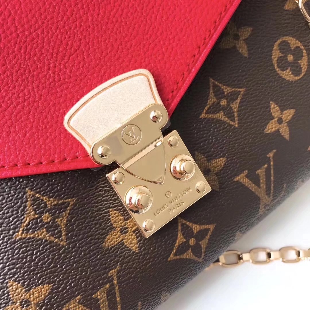 Louis Vuitton M41200 Monogram Pallas Chain Shoulder Bags Red