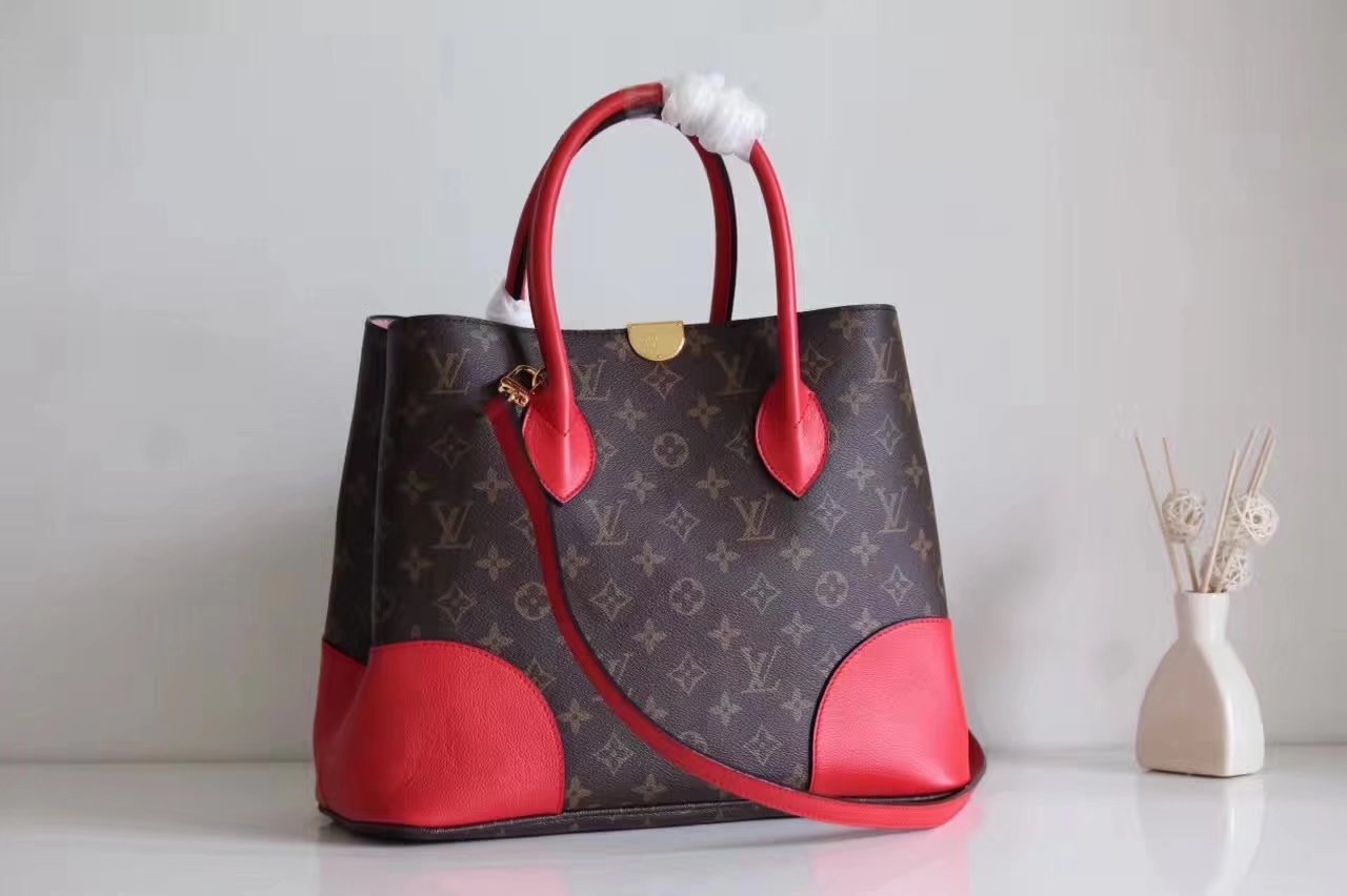 Louis Vuitton M41596 Flandrin Monogram Coated Canvas and Cowhide Leather Exterior Cherry