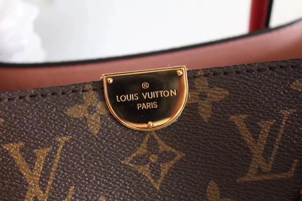 Louis Vuitton M41596 Flandrin Monogram Coated Canvas and Cowhide Leather Exterior Cherry