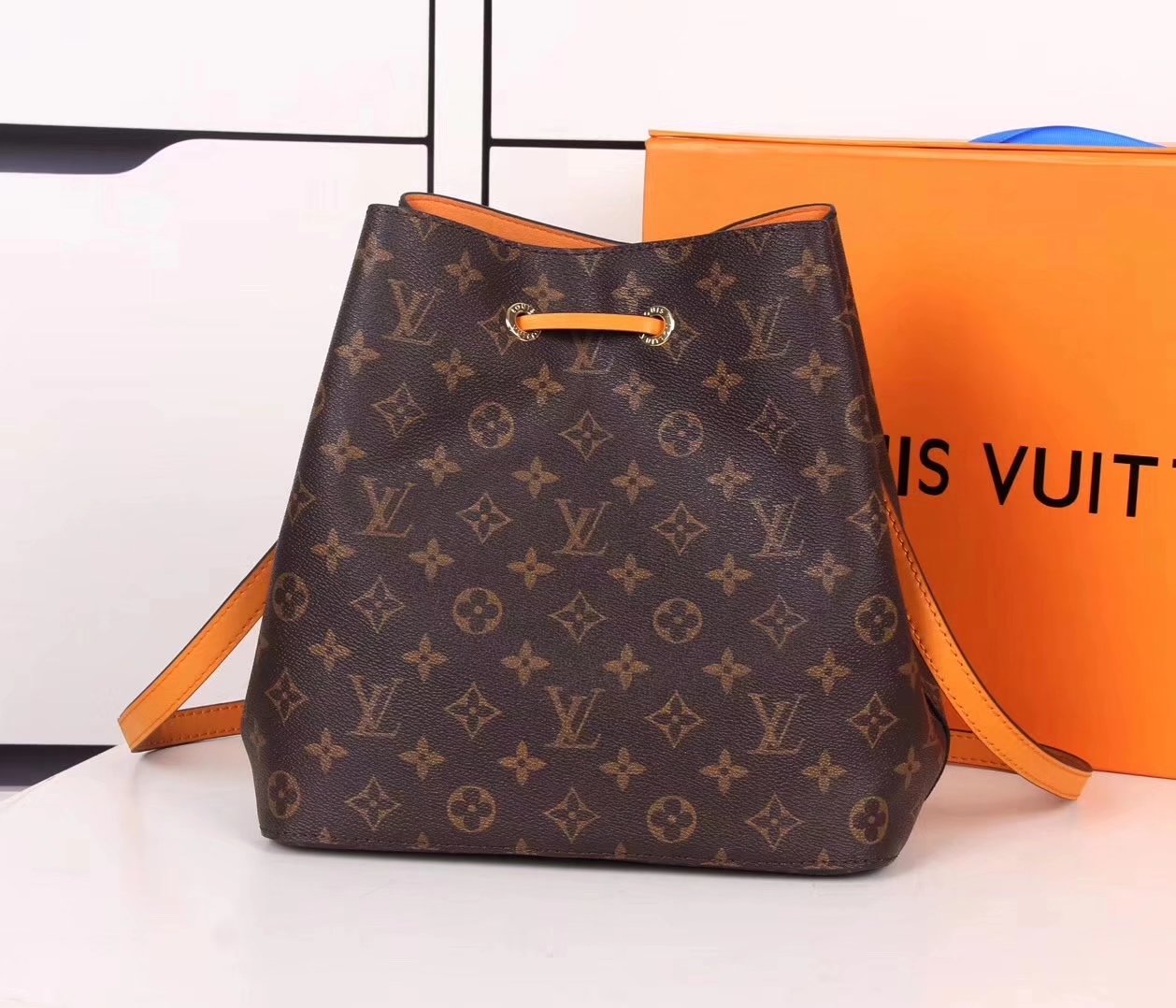 Louis Vuitton M43430 Monogram Coated Canvas Neonoe Bag Yellow