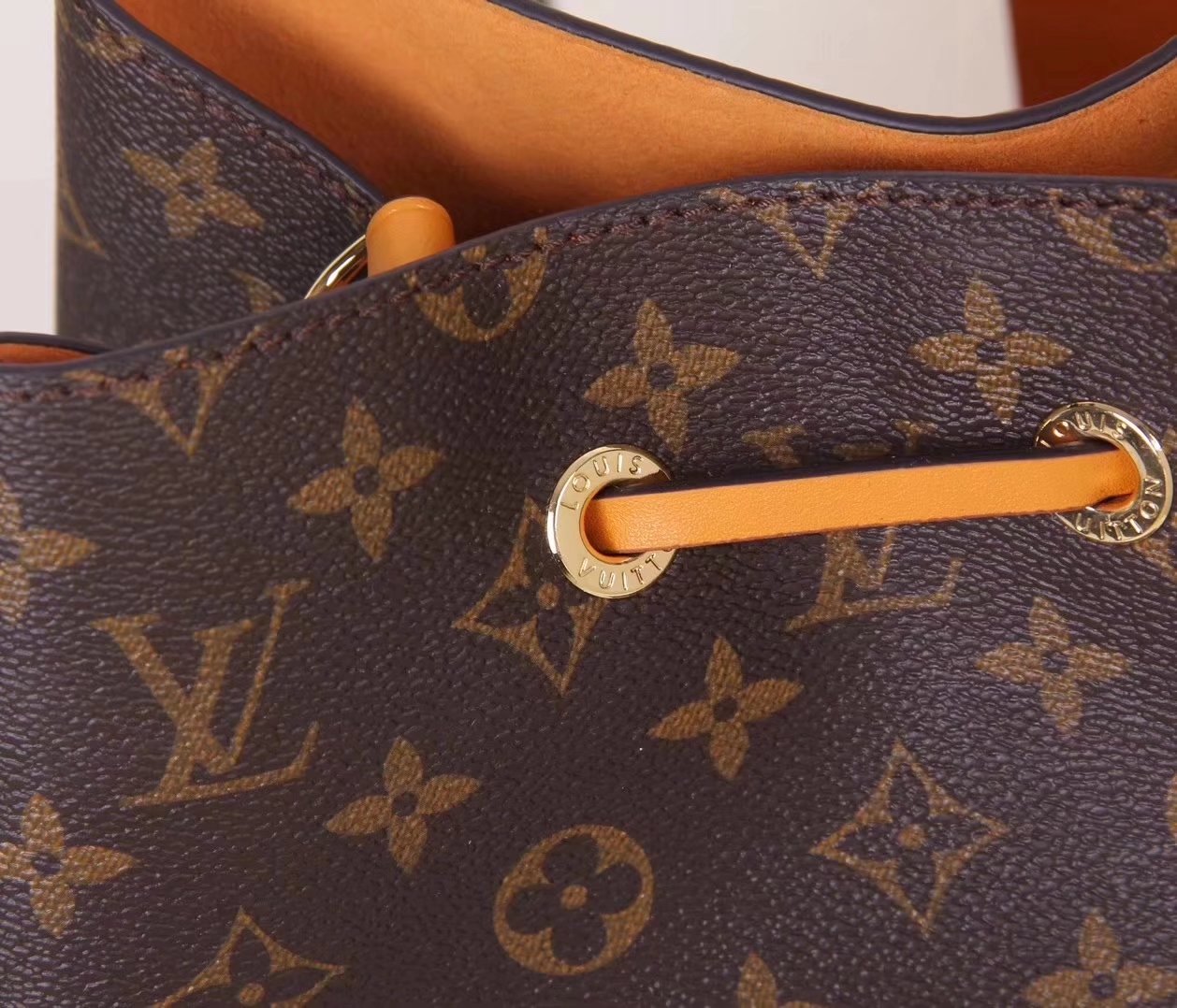 Louis Vuitton M43430 Monogram Coated Canvas Neonoe Bag Yellow