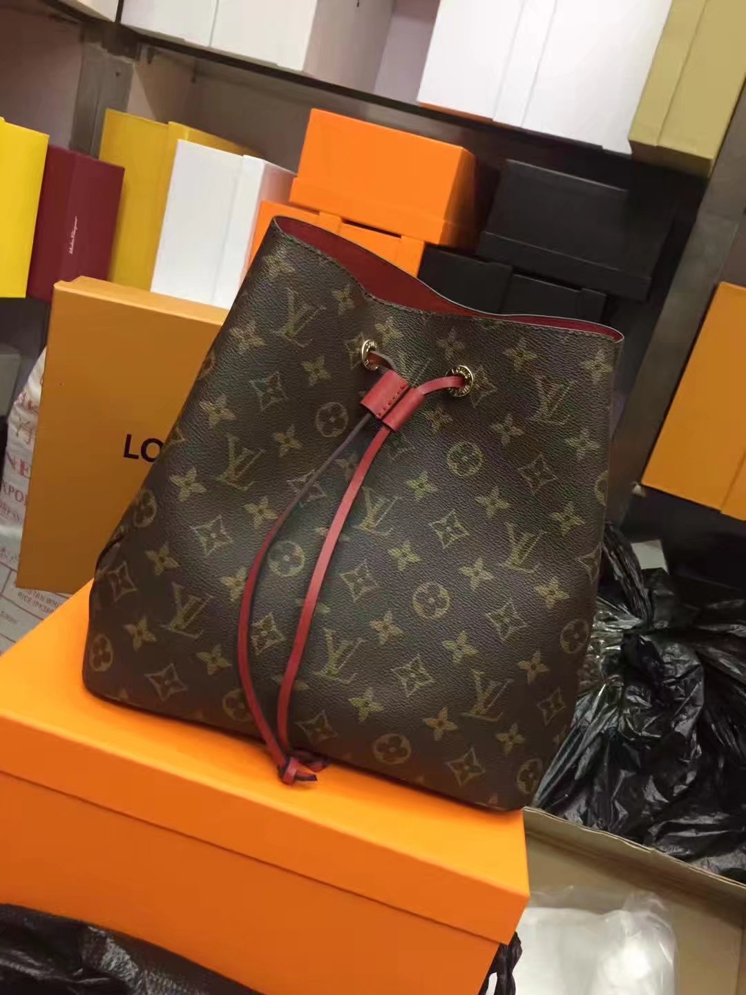 Louis Vuitton M44021 Monogram Coated Canvas Neonoe Bag