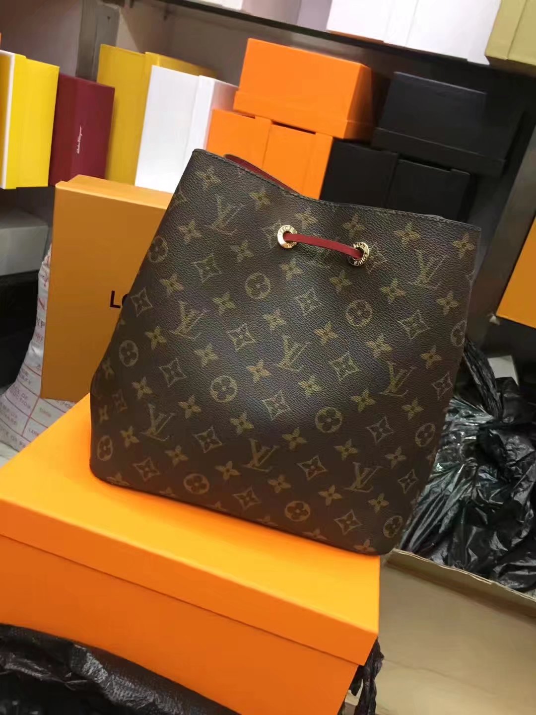 Louis Vuitton M44021 Monogram Coated Canvas Neonoe Bag