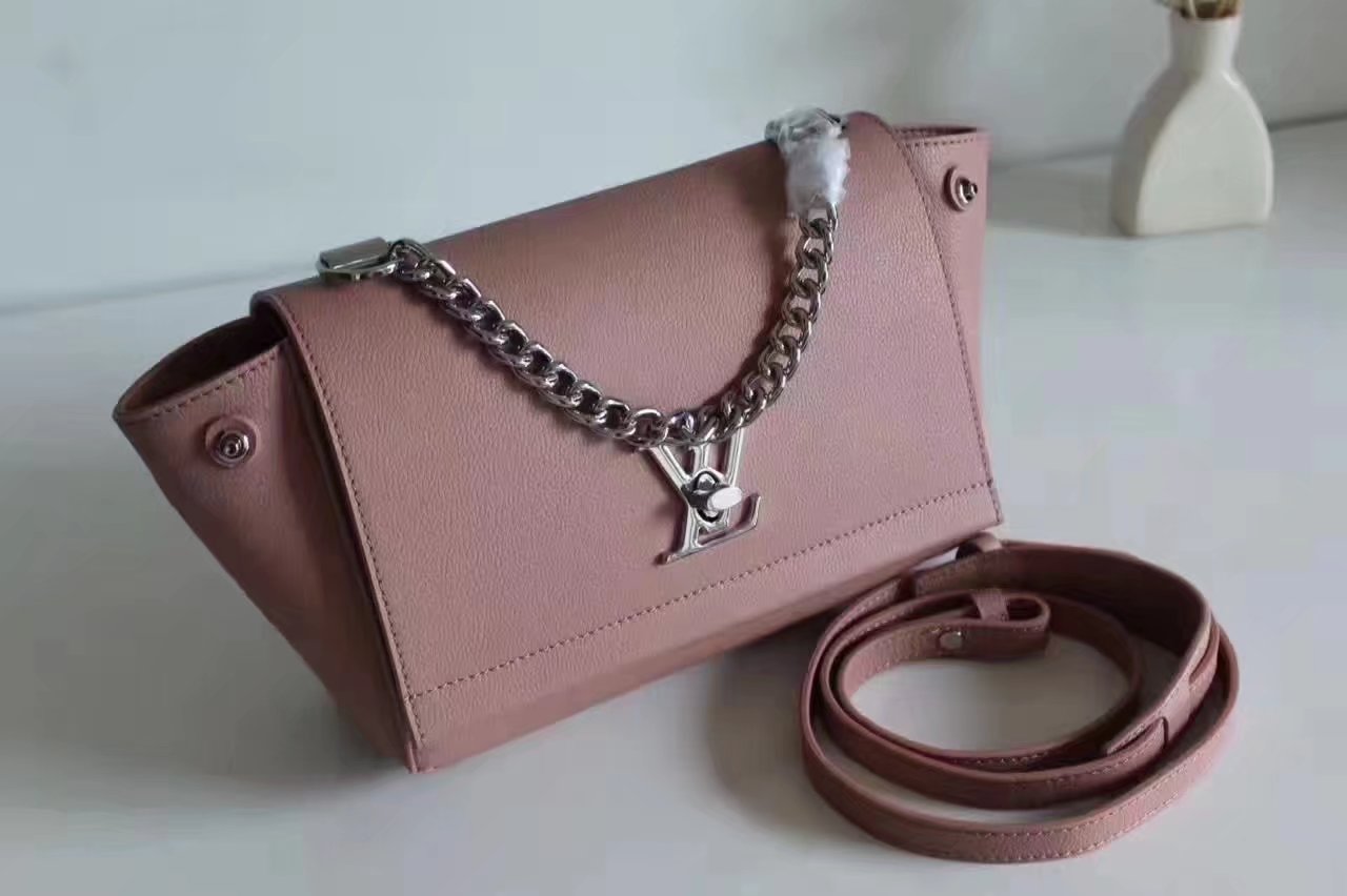 Louis Vuitton M51201Lockme II BB Rose Ballerine Soft calf leather