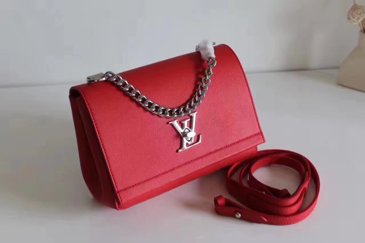 Louis Vuitton M51202 Lockme II BB Rubis Soft calf leather