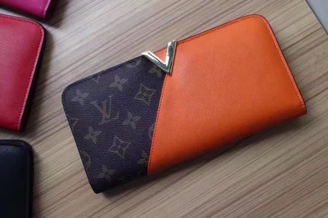 Louis Vuitton M56175 Kimono Wallet Monogram Coated Canvas and Leather Orange