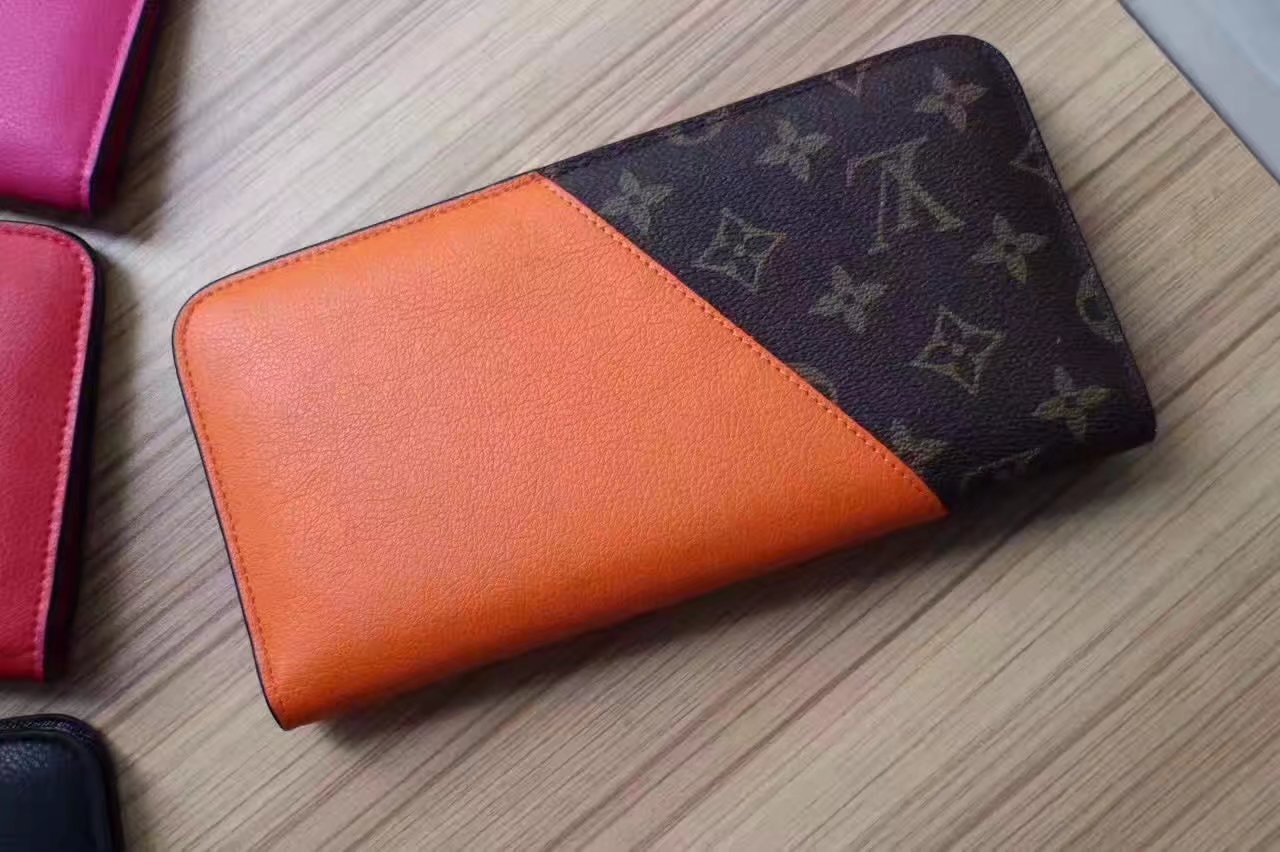 Louis Vuitton M56175 Kimono Wallet Monogram Coated Canvas and Leather Orange