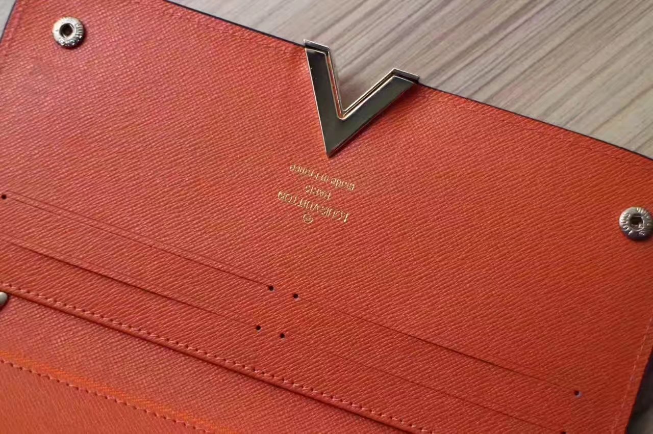 Louis Vuitton M56175 Kimono Wallet Monogram Coated Canvas and Leather Orange